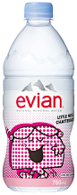 evian mr men little miss japan packaging label design bottled water sanrio mr glug