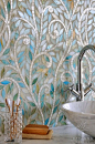 pearl mosaic in the bathroom