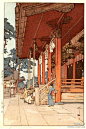 Hiroshi Yoshida 版画作品 | 吉田博Yoshida Hiroshi(1876年 - 1950，74岁)，西洋画家，版画家。在日本浮世绘风下，吉田博以西洋画为主，并重视自然、写实和诗情的作品风格，使得他被认为是日本治,大正,昭和期间风景画的第一人。