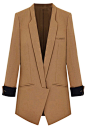 Womens Long Sleeve Notch Lapel Color Blocking Blazer Coffee : Free Shipping Worldwide for Womens Long Sleeve Notch Lapel Color Blocking Blazer Coffee, on sale now at our lowest price ever! Shop PinkQueen.com, the sexy way to save.