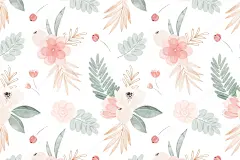 水彩花插画背景