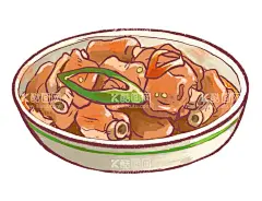 美食烧排骨  - 源文件下载【酷图网】食物,糖醋排骨,手绘,插画,插图,美食,中餐,美味,排骨,卡通,米饭,肉,辣椒,糖醋,红烧