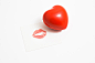 Red heart with lipstick kiss by Violeta Chalakova on 500px