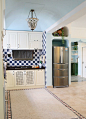 简约地中海风格厨房地砖颜色效果图