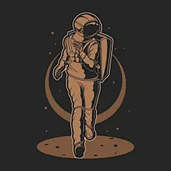宇航员太空人插画矢量图设计素材