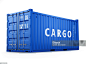 Cargo shipping container isolated on white. Delivery. - 免版稅2015年圖庫照片