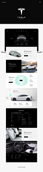 car design concept redesign tesla ui ux Webdesign Website авто ДизайнСайта тесла