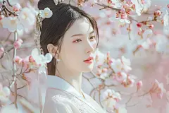 古典桂花旗袍美女人物肖像摄影图片
