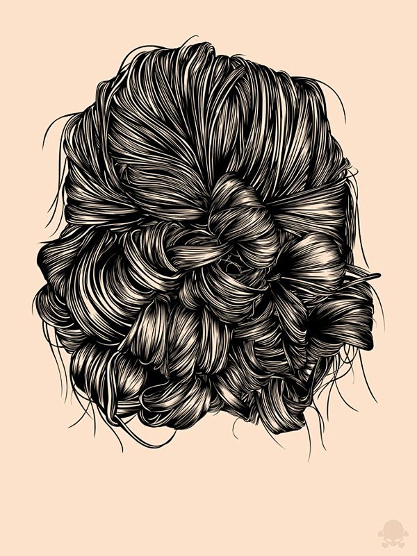 疯狂线条之  hair  study .