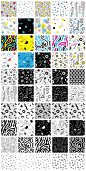50款孟菲斯风格设计纹理 memphis seamless patterns set – 设计小咖
