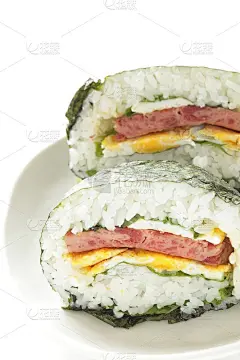 日本料理，午餐肉和煎蛋丸子