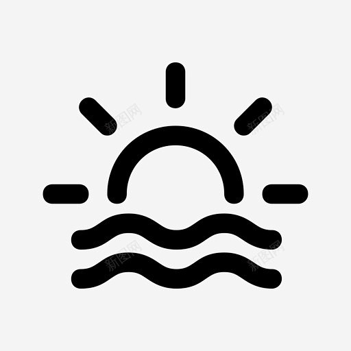 太阳海温暖日落图标 标识 标志 Ui图标 设计图片 免费下载 页面网页 平面电商 创意素材 