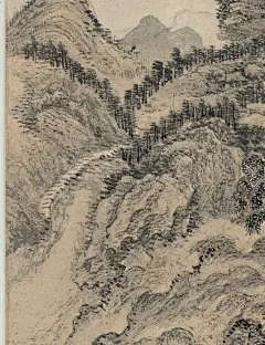 王翚——《仿王蒙山水》（高清无缝8-3）【名山草堂，萧然独居。门无车马，坐有图书。沉酣枕籍，不知其余。俯仰今昔，乐且晏如。戊子立秋后一日，仿黄鹤山樵笔意】人物山水 立轴欣赏 | 
清|王翚(1632-1717)字石谷，号耕烟散人、鸟目山人、剑门樵客等。被称为“清初画圣”。与王时敏、王鉴、王原祁并称“四王”，加上吴历、恽寿平合称“清初六家”或“四王吴恽”。擅山水人物花鸟草虫，笔法洒脱，用墨疏淡清逸。虞山派创始人。