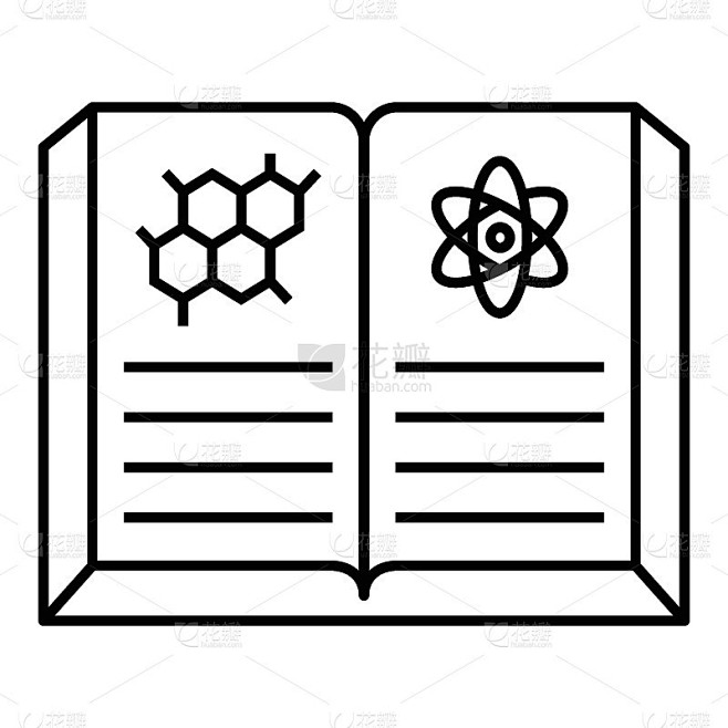 生物医学文献书矢量图标设计