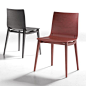 Emma chair with solid wood frame and plywood body - ARREDACLICK