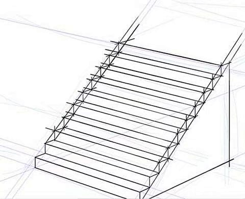 绘画教程楼梯画法参考