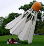 Kansas City Sculpture Park has a four-part outdoor sculpture of oversize badminton shuttlecocks by Claes Oldenburg and Coosje van Bruggen.