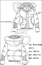 棉服款式图作品-棉服款式图款式图