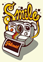 Smile Polaroid | illustration by Mr Kibutz, via Behance: