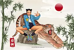 22套中国风复古国潮建筑敦煌人物手绘插画海报背景PSD分层设计素材 