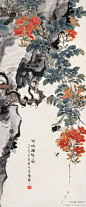 陈树人《螳螂捕蝉图》--- 陈树人与高剑父、高奇峰并称为“二高一陈”，同为岭南画派的创始人 ，擅画山水、花卉，绘画融汇中西画法而别具明洁雅逸的风格。