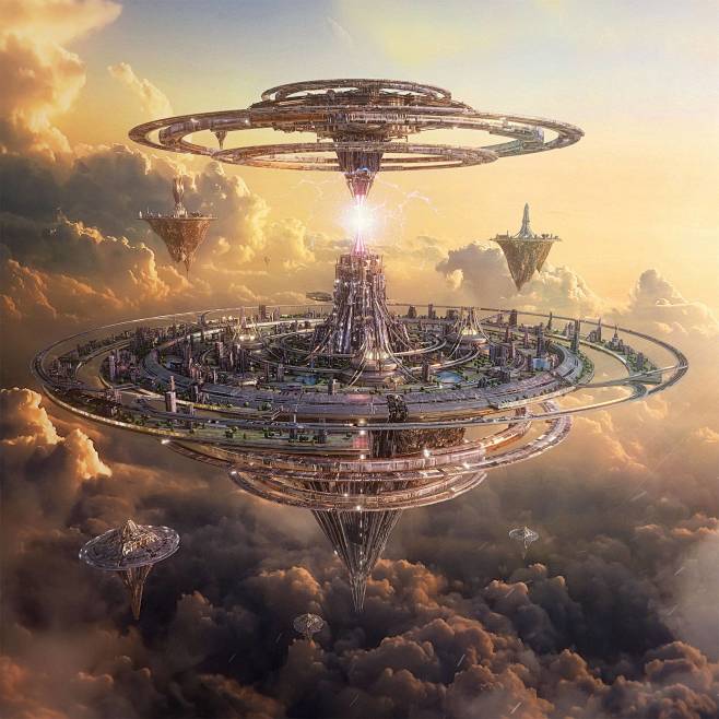 科幻场景气氛图科幻原画科幻场景原画来自c...