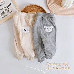 0-3岁婴幼童加绒休闲裤2020冬季新款男女宝宝小兔卡通裤外裤MK001