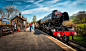 Flying Scotsman in Oakworth : On the 9th of April 2017 was the last day of Flying Scotsman's service for Keighley and the Worth Valley Railway. I decided to take a few shots while the steam train was passing through Oakworth Railway Station