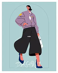 扁平风人物插画系列03