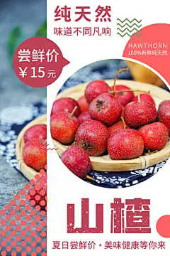 美味山楂果冰糖葫芦山楂果酱海报设计素材