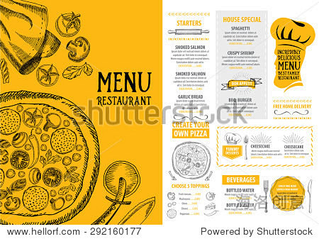 Restaurant cafe menu...
