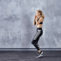 Train Like An Angel with Elsa Hosk: Kick your legs & core into top shape with this power move (i.e Front Kicks)! Click ahead to see the full workout & shop Elsa’s looks. | Victoria’s Secret Sport