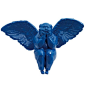 Blue Rainbow Angel Hong by Qu Guangchi - Sculptures - Home