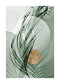 Graphic Palm Leaf No1 Poster : Poster with a white border which elegantly frames the design....