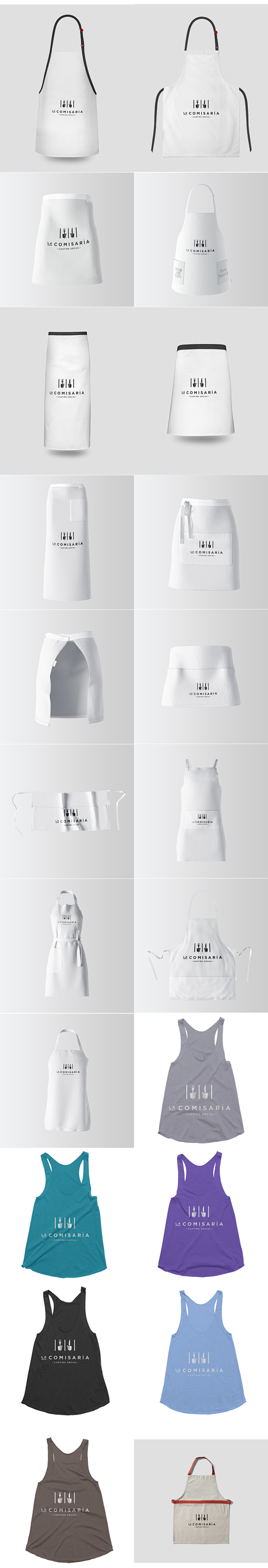 餐饮餐厅围裙logo品牌VI设计智能贴图...