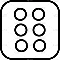 数字6,骰子,计算机图标,轮廓,矢量,符号,直的,图像,标志,设计