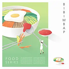 渐变背景紫菜卷手绘美食美味菜肴美食插图文案排版插画设计AI格式-淘宝网