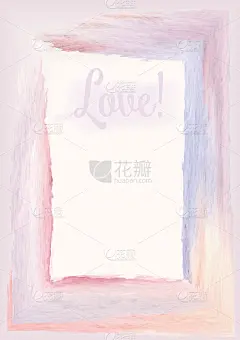 边框,脆弱,水彩画,恋爱集会,单词,染色剂测试,可爱的,请柬,贺卡,水彩画颜料