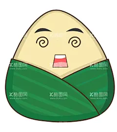 粽子  - 源文件下载【酷图网】端午,端午节,端午素材,端午元素,表情包,粽子素材,粽子元素,粽叶,屈原,纪念,可爱,卡通,元素,素材,粽子,表情,矢量,设计,粽子手举牌,手举牌,头晕,