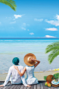蓝色旅游风景宣传旅行社PS模板高铁海报
