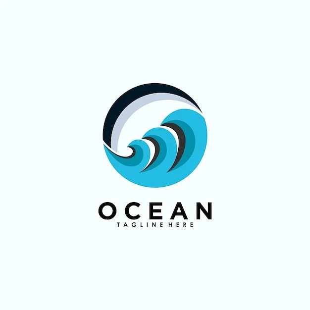 海水海浪波浪标志logo矢量图设计素材-花瓣网