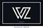 Alphabet letters Icon Logo WZ or ZW Monogram 