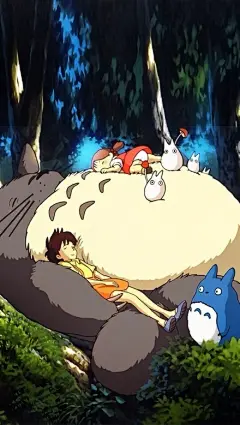 一组可爱温馨的龙猫手机壁纸，稀饭龙猫的收藏！