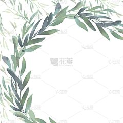 贺卡的设计。春天的树叶