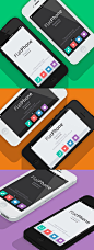 iPhone5扁平化模型 PSD by FREEDL下载 - 灵感 - uehtml酷站推荐平台