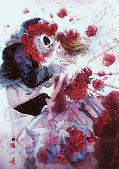 Undertale sans 同人图 插画 壁纸 | Bloody Bride | 半次元-第一中文COS绘画小说社区