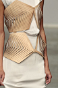 Architectural Fashion - creative cuts, contrasting materials; waist feature…