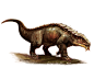 野兽战争（Beast War）·骷髅岛生物档案_真人世吧_韶华糙鳞龙（Hebeosaurus Torvus），一种18英尺*（约合5.49米）长的骷髅岛坚蜥科（Aetosaur）植食生物。