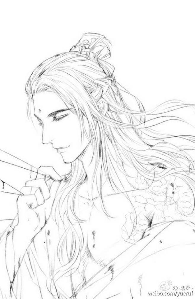 阿辞78从梅花小弄转采于2019-07-28 13:44:37#金光瑶#绘画-线稿阿辞