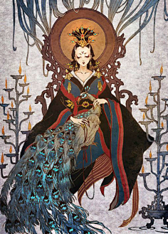 com采集健美糖采集到孔雀上古异兽之四大神兽:《朱雀》  凤凰在中国来